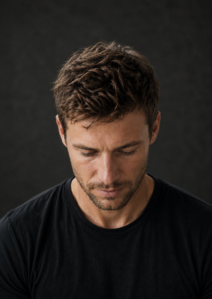 Oberkopf mit angepasstem Echthaar-Haarsystem von Hairsystems Vienna