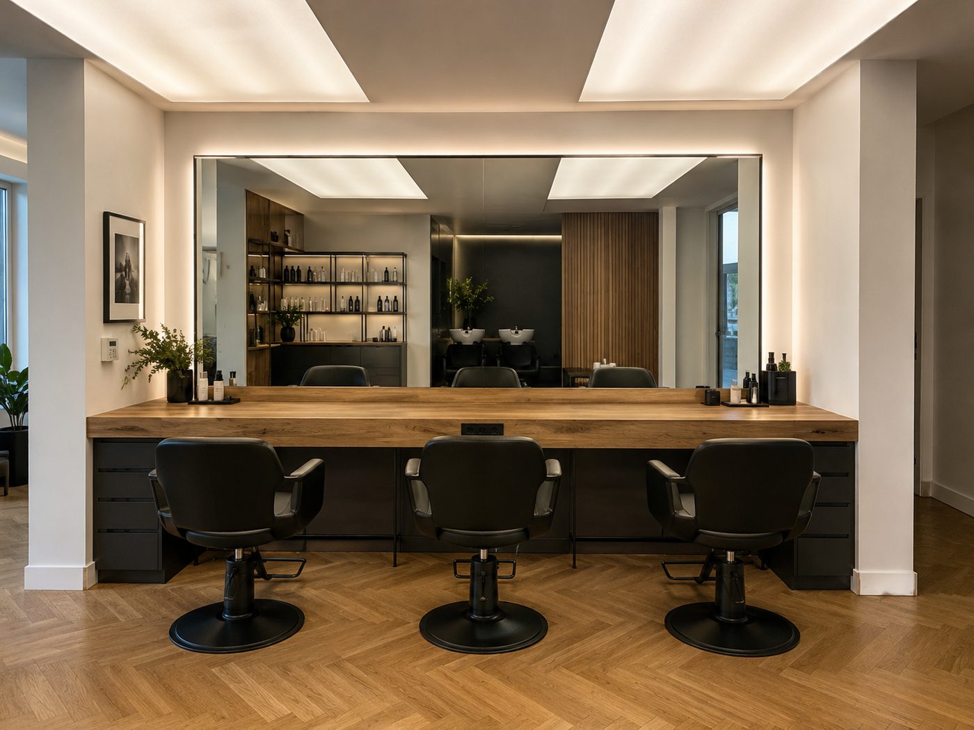 Arbeitsplatz im Studio von Hairsystems Vienna, an dem Haarsysteme angepasst werden